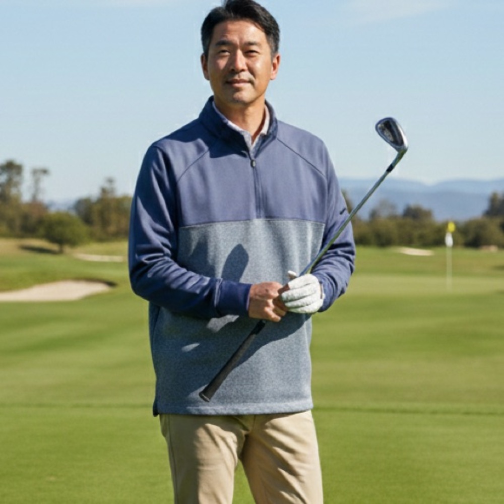 Nike Golf Therma-FIT 1/2 Zip Blue and Gray Men’s Size XL‎
